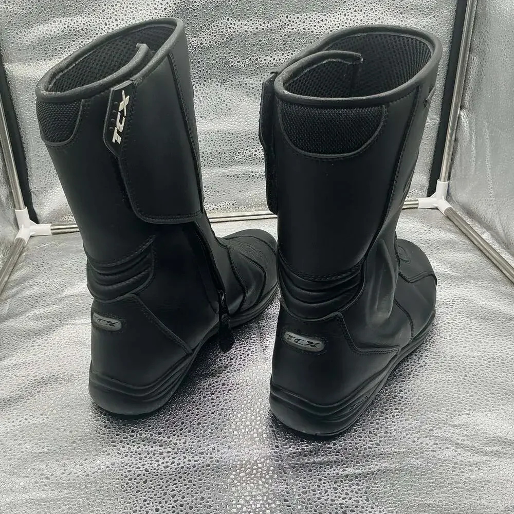 TCX Black Waterproof Leather Motorcycle Touring Boots Size EU 40 US 7.5